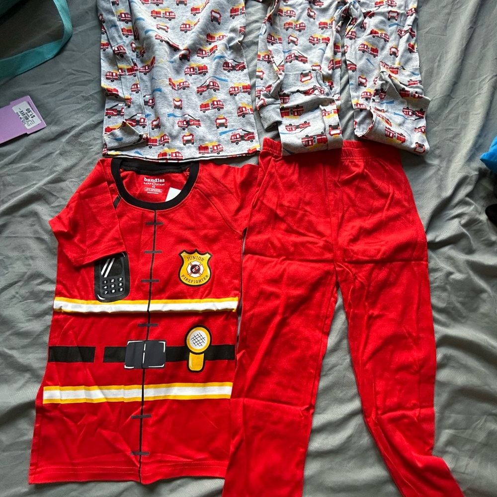Firefighter Themed Kids Pajama Set